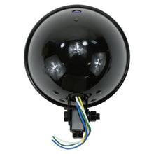 Load image into Gallery viewer, Bates Style 4.5" Black Bottom Mount Headlight with Blue Dot Beam Indicator