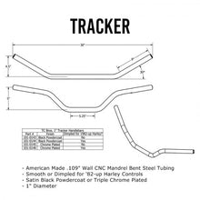 Load image into Gallery viewer, TC Bros. 1&quot; Tracker Handlebars - Black
